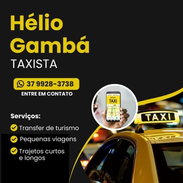 Hélio Gambá Taxista em Capitólio MG